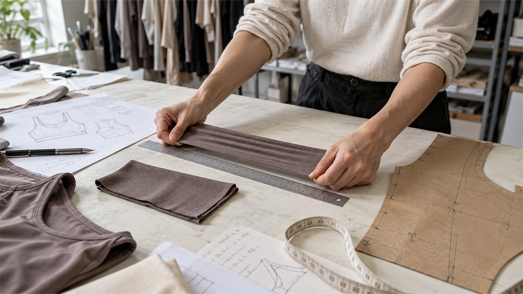 Activewear fabric selection and pattern development during sample making