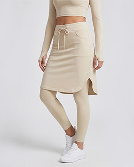 Relaxed activewear pants with visible waistband and leg shape