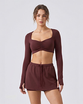 Coordinated yoga or gym activewear outfit