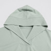 Custom V-Neck Hooded Lounge Set with Gathered Hem & Wide-Leg Pants