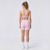 Custom Pink and Mint Mock Two-Piece Sports Bra and Yoga Shorts Set