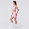Custom Pink and Mint Mock Two-Piece Sports Bra and Yoga Shorts Set