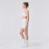 Custom Striped Mock Two-Piece Sports Bra and Contrast Binding Yoga Shorts Set