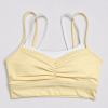 Custom Ruched Striped Sports Bra and Side-Piping Yoga Leggings Set