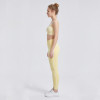 Custom Ruched Striped Sports Bra and Side-Piping Yoga Leggings Set