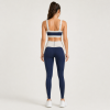 Color Block Square Neck Adjustable Strap Drawstring Yoga Workout Set