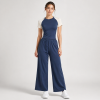 Insignia Blue Color Block Wide Leg Tracksuit