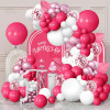Birthday Party Balloon Set Decoration Scene Decoration Supplies Premium Package Pink Girl Dress Up