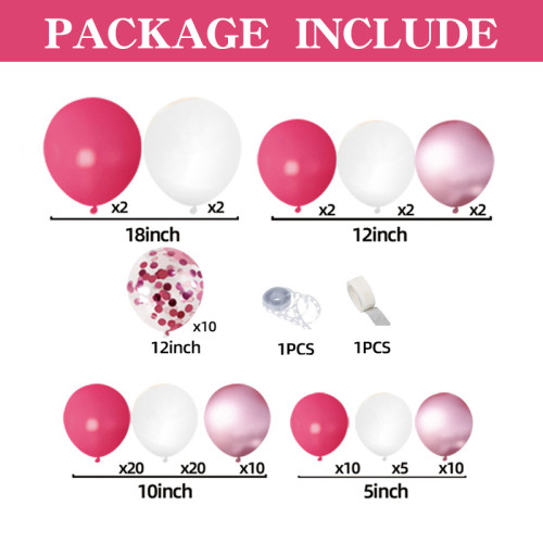 Birthday Party Balloon Set Decoration Scene Decoration Supplies Premium Package Pink Girl Dress Up