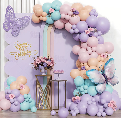 Birthday Party Balloon Set butterfly decoration set high-end scene supplies arch balloon chain