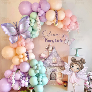 Birthday Party Balloon Set butterfly decoration set high-end scene supplies arch balloon chain