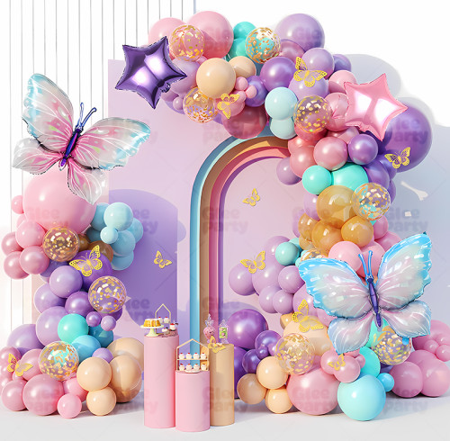 BirthdayParty Balloon Set butterfly decoration set high-end scene supplies arch balloon chain