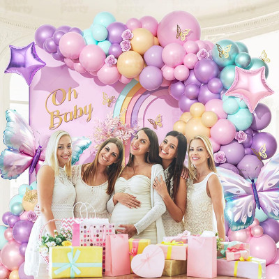 BirthdayParty Balloon Set butterfly decoration set high-end scene supplies arch balloon chain