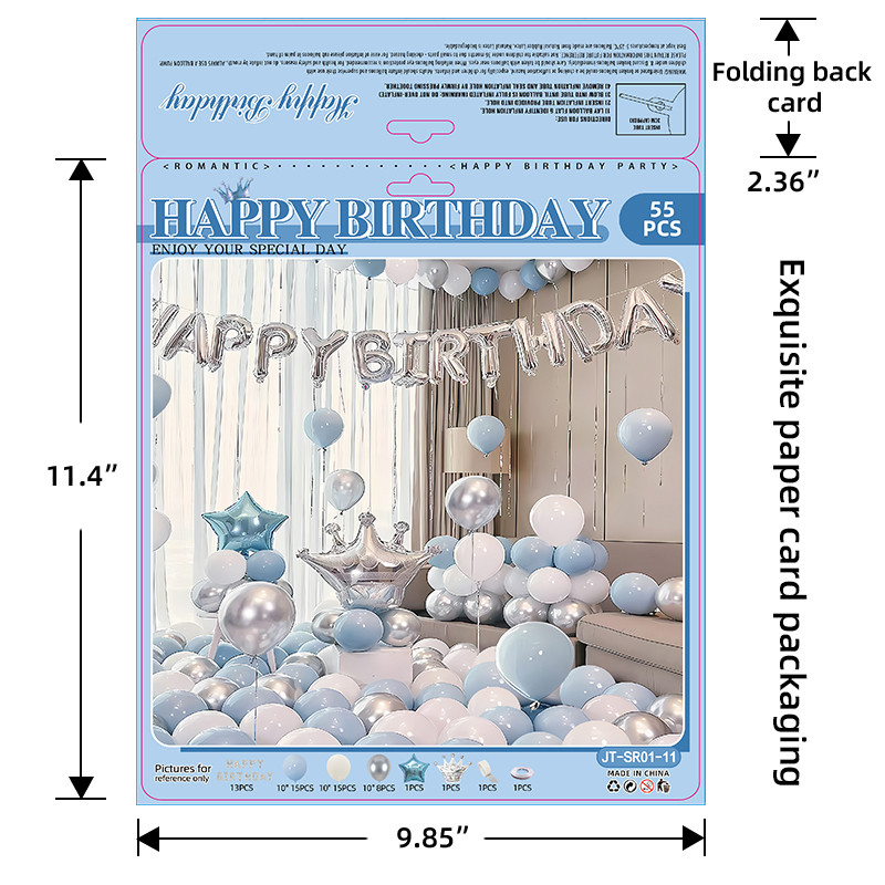 Balloon business card printing packaging