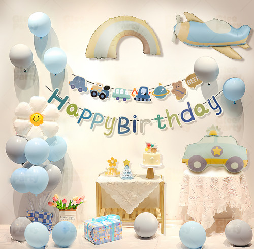 Ins style children's birthday scene decoration, Party Balloon Set for boys and girls in families