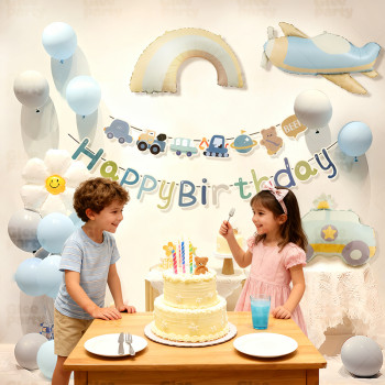 Ins style children's birthday scene decoration, Party Balloon Set for boys and girls in families