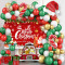 Christmas party balloon set, crutches, candies, reindeer, ginger, people, flower garlands, arches
