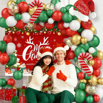 Christmas party balloon set, crutches, candies, reindeer, ginger, people, flower garlands, arches