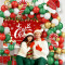 Christmas party balloon set, crutches, candies, reindeer, ginger, people, flower garlands, arches