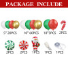 Christmas party balloon set, crutches, candies, reindeer, ginger, people, flower garlands, arches