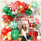 Christmas party balloon set, crutches, candies, reindeer, ginger, people, flower garlands, arches