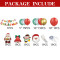 Christmas party balloon set, crutches, candies, reindeer, ginger, people, flower garlands, arches
