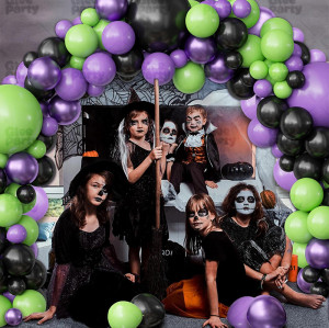 Halloween Party Balloon Set Ghost Festival Theme Decoration Balloon Arches Balloon Chain Carnival