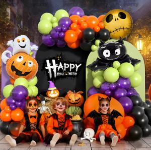 Halloween Party Balloon Set Ghost Festival Theme Decoration Balloon Arches Balloon Chain Carnival