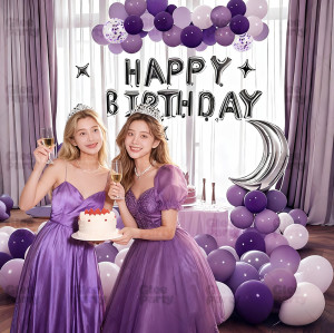 Birthday  party balloon set, decoration scene, background wall props, high-end atmosphere