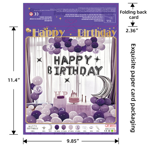 Birthday  party balloon set, decoration scene, background wall props, high-end atmosphere