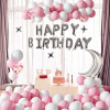 Birthday  party balloon set, decoration scene, background wall props, high-end atmosphere