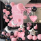 Girl's birthday decoration scene, party balloon set, background wall, simple and high-end feeling