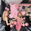 Girl's birthday decoration scene, party balloon set, background wall, simple and high-end feeling