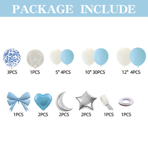 Boy's birthday decoration scene, party balloon set, background wall, simple and high-end feeling