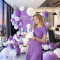 Girl's birthday decoration scene, party balloon set, background wall, simple and high-end feeling