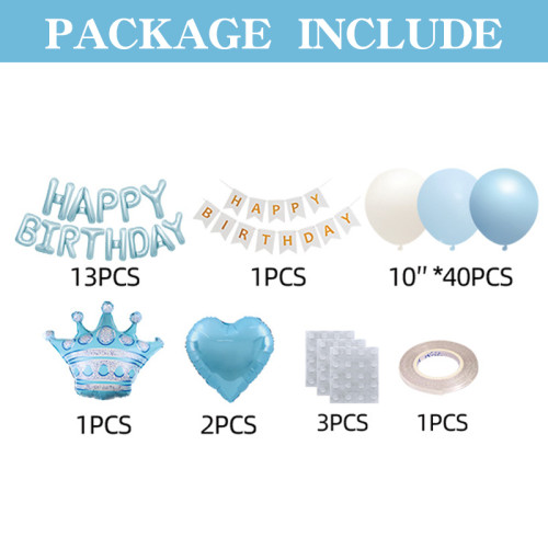 Princess birthday scene atmosphere decoration girl party balloon set family simple ceremony feeling