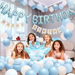Princess birthday scene atmosphere decoration girl party balloon set family simple ceremony feeling