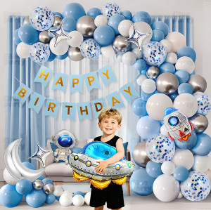 Boy and Girl Cartoon Party Balloon Set Scene Decoration Birthday Ceremony Sense Background Wall