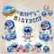 Boy's Birthday Party Balloon Set Decoration Space Children Astronaut Theme Scene Decoration