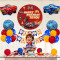 Car themed party balloon set, baby and children's birthday atmosphere decoration scene arrangement