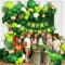 Dinosaur themed birthday girl and boy atmosphere decoration, children's party balloon set
