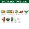 Dinosaur themed birthday girl and boy atmosphere decoration, children's party balloon set