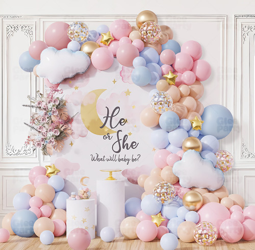 Baby Boy Girl Baby Gender Reveal Party Balloon Set Decoration Baby Party Scene
