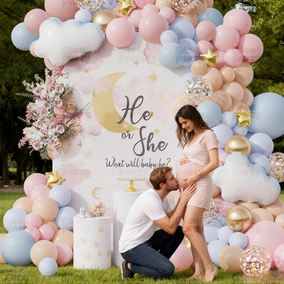 Baby Boy Girl Baby Gender Reveal Party Balloon Set Decoration Baby Party Scene