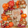 Thanksgiving Orange Balloon Chain Autumn Theme  Party Balloon Set Birthday Scene Decoration Arches