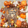 Thanksgiving Orange Balloon Chain Autumn Theme  Party Balloon Set Birthday Scene Decoration Arches