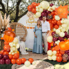 Thanksgiving Orange Balloon Chain Autumn Theme  Party Balloon Set Birthday Scene Decoration Arches