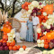 Thanksgiving Orange Balloon Chain Autumn Theme  Party Balloon Set Birthday Scene Decoration Arches