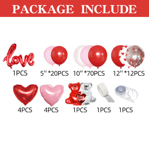 Valentine's Day Theme Party Balloon Set Wedding Announcement Hotel Decoration