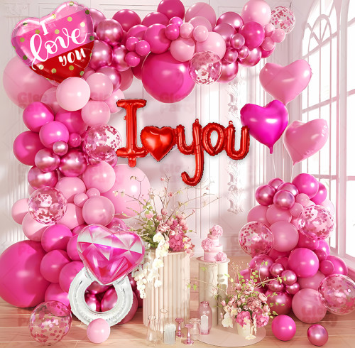 Valentine's Day Theme Party Balloon Set Wedding Announcement Hotel Decoration